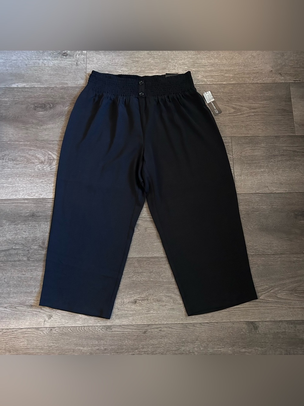 NWT SOHO APPAREL High Waisted Gauze Wide Leg Crop Pants Size 1X